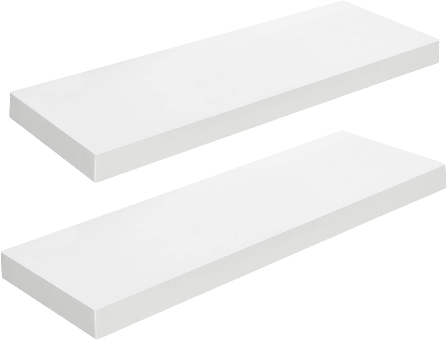 HOOBRO Floating Shelves for Wall, Wall Mounted Shelf Set of 2, 31.5" Hanging Shelf with Invisible Brackets, for Wall in Bathroom, Bedroom, Toilet, Kitchen, Living Room, Office, Greige BG80BJP201