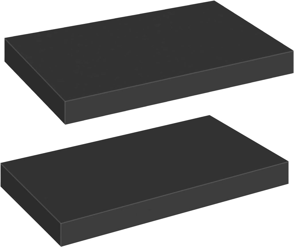 HOOBRO Floating Shelves for Wall, Wall Mounted Shelf Set of 2, 31.5" Hanging Shelf with Invisible Brackets, for Wall in Bathroom, Bedroom, Toilet, Kitchen, Living Room, Office, Greige BG80BJP201