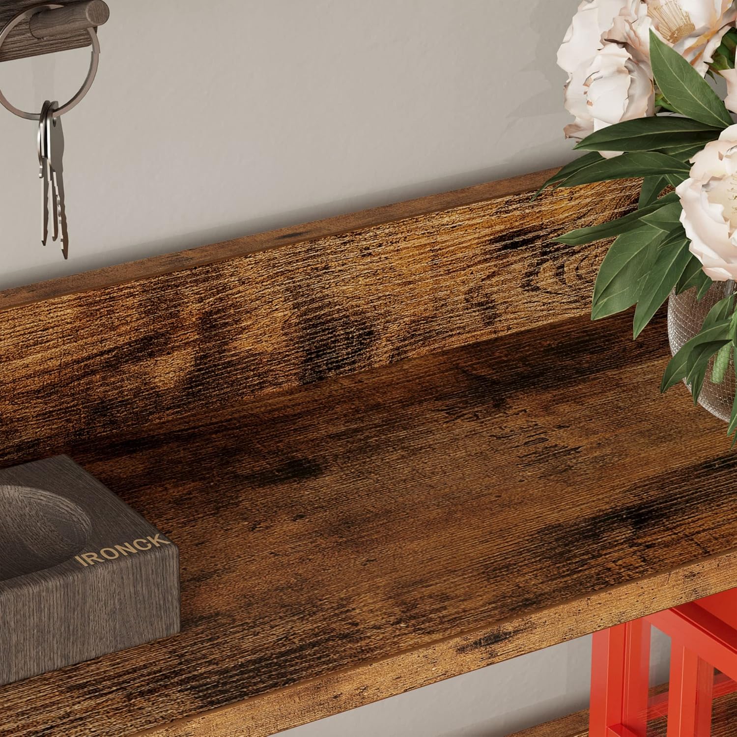 IRONCK Corner Bookshelf, Bookshelves 6 Tiers with Baffles Industrial Large Corner Etagere Bookcase Storage Display Rack for Living Room Home Office